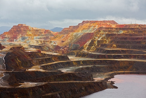 Mine de cuivre à Rio Tinto en Espagne